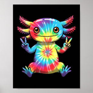 Affiche Symbole de Paix Axolotl Colorful Cravate teint Hip