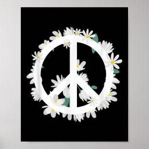 Affiche Symbole de paix Daisies du logo anti-guerre