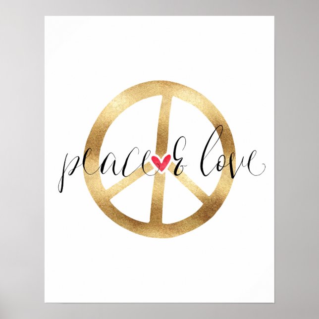 Affiche Symbole de paix Gold Inspirational (Devant)