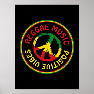 Affiche Symbole de paix musique reggae Vibes positives reg