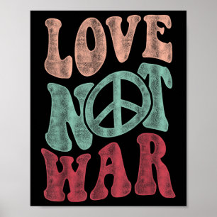 Affiche Symbole de paix Super Love Not War