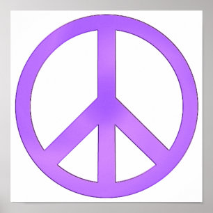 Affiche Symbole de paix violet lavande