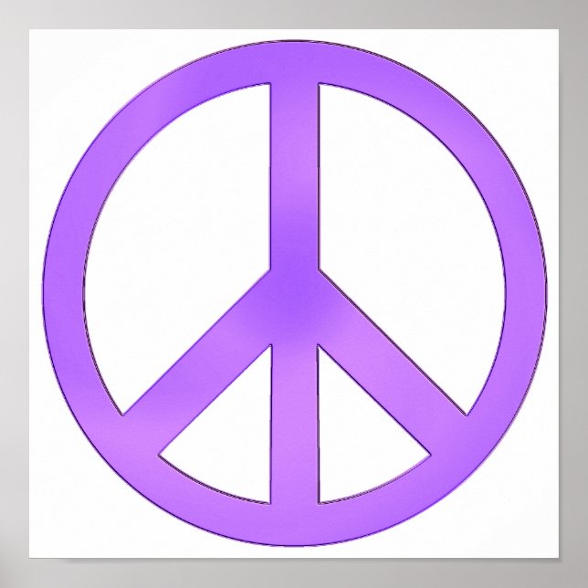 Affiche Symbole de paix violet lavande (Devant)