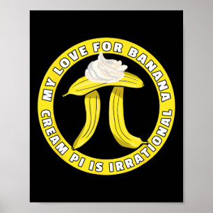 Affiche Symbole de Pi Jour Funny - Bynana Cream Pie Pun
