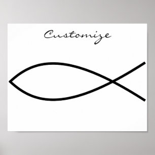 Affiche Symbole de poisson chrétien Ichthys Thunder_Cove