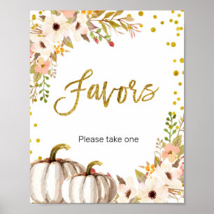 Affiche Symbole de préférence du citrouille d'aquarelle bl