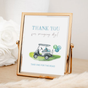 Affiche Symbole de préférence du thème de golf