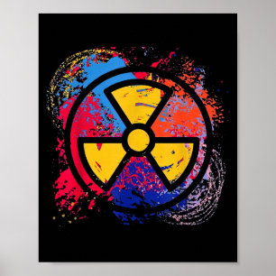 Affiche Symbole de rayonnement de médecine nucléaire color