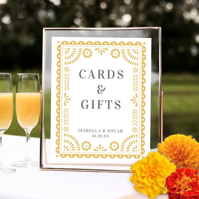 Affiche Symbole de réception de mariage Picado Papel Neutr (Créateur téléchargé)