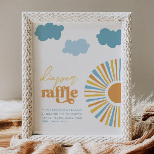 Affiche SYMBOLE DE REQUÊTE Baby shower Sun