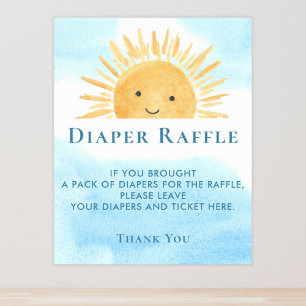 Affiche SYMBOLE DE REQUÊTE Baby shower Sun