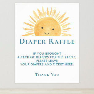 Affiche SYMBOLE DE REQUÊTE Baby shower Sun