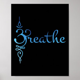 Affiche Symbole de respiration de méditation de yoga Zen s