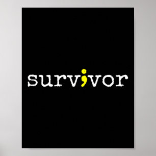 Affiche Symbole de soutien à la sensibilisation au suicide