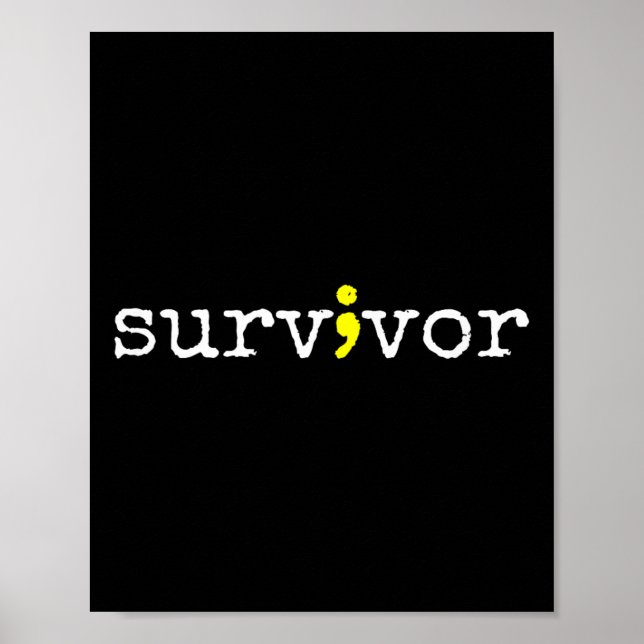 Affiche Symbole de soutien à la sensibilisation au suicide (Devant)