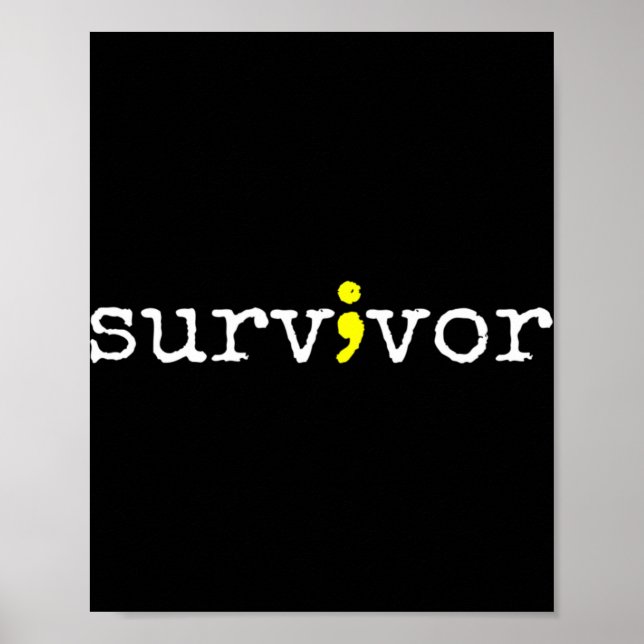 Affiche Symbole de soutien à la sensibilisation au suicide (Devant)