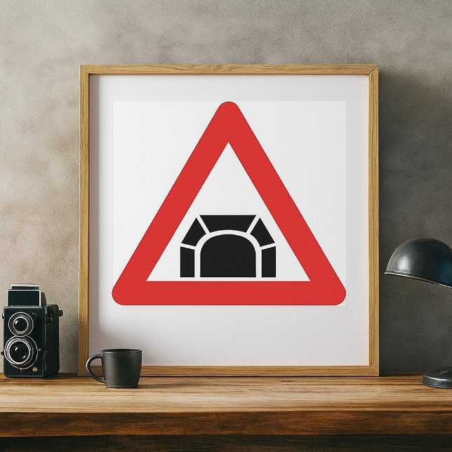 Affiche Symbole de trafic du panneau d'avertissement du tu (Créateur téléchargé)