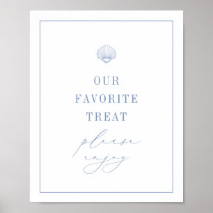 Affiche SYMBOLE DE TRAITEMENT CAPE COD Bleu Côtier Dessert