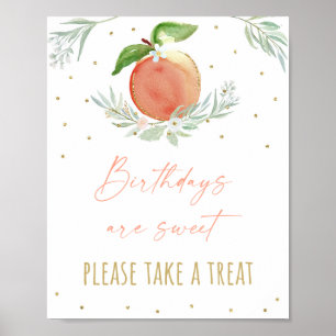 Affiche Symbole de traitement de l'anniversaire de la Pêch
