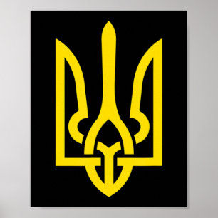 Affiche Symbole de Tryzub Ukraine Ukraine Ukraine Patriot