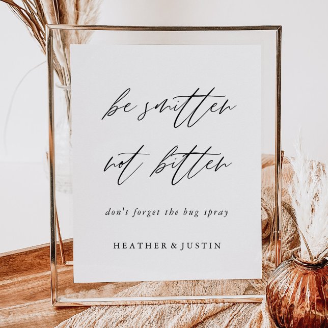 Affiche Symbole de vaporisation de bug Mariage Be Smitten  (Créateur téléchargé)