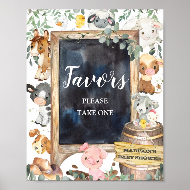 Affiche Symbole des animaux de ferme Barnyard Greenery Fav (Devant)