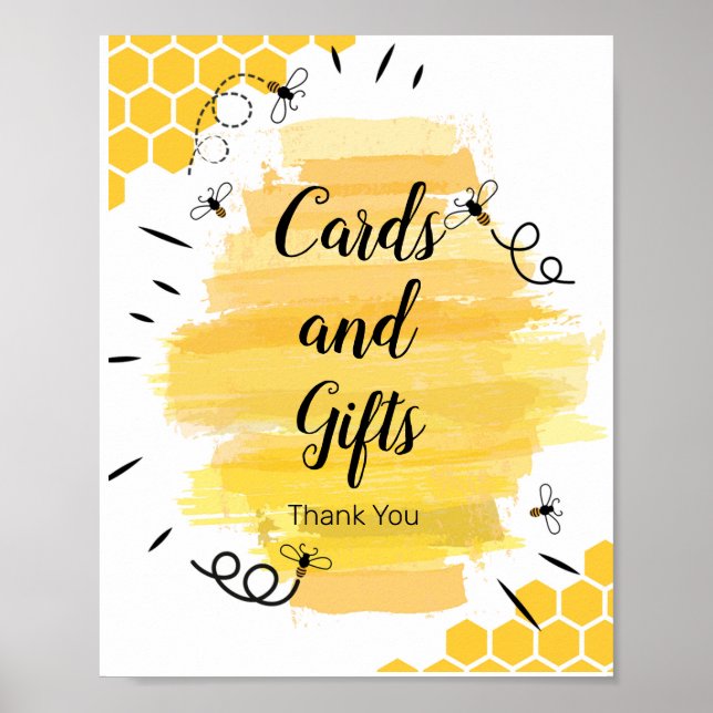 Affiche Symbole des cartes et cadeaux Abeille (Devant)