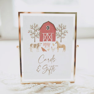 Affiche Symbole des cartes et cadeaux d'anniversaire de fe