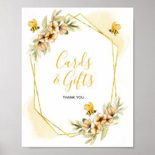 Affiche Symbole des cartes et cadeaux d'aquarelle de la Be