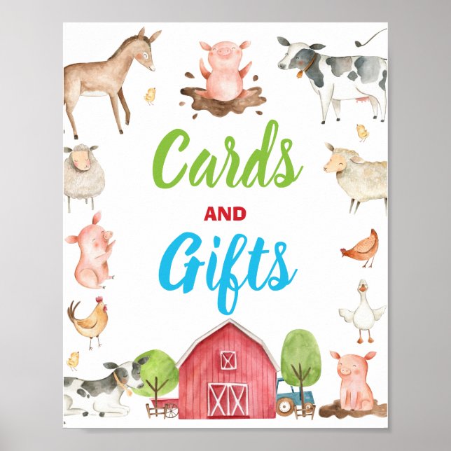 Affiche Symbole des cartes et cadeaux de la ferme Barnyard (Devant)