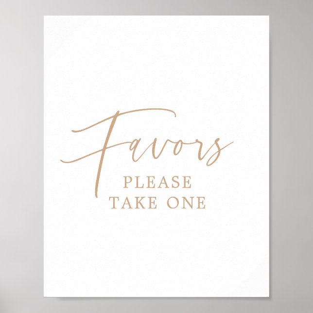 Affiche Symbole des Faveurs de la calligraphie or élégant (Devant)