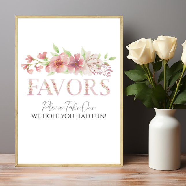 Affiche Symbole des Faveurs Florales Rose (Créateur téléchargé)