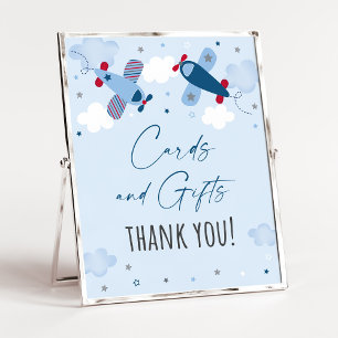 Affiche Symbole des nuages d'avion Cartes et cadeaux d'ann