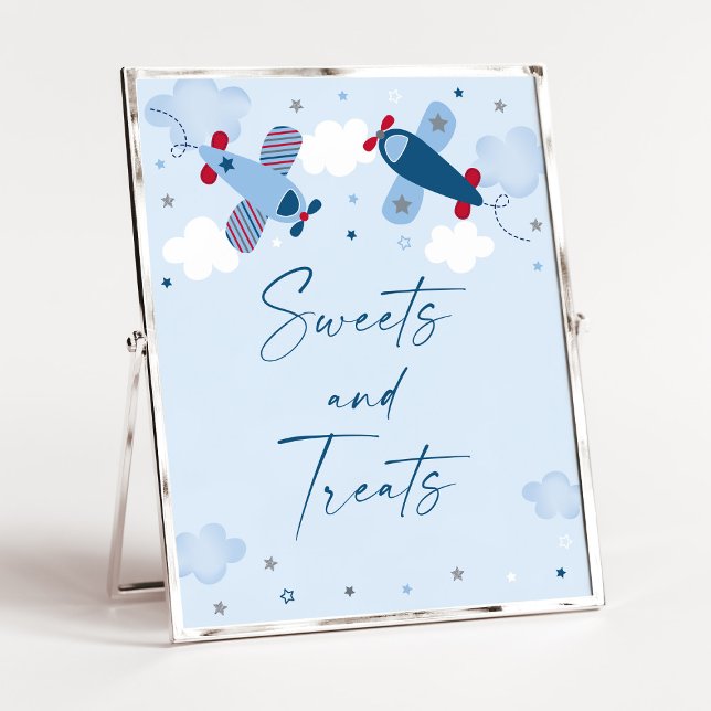 Affiche Symbole des nuages d'avion Traitements d'anniversa (Créateur téléchargé)