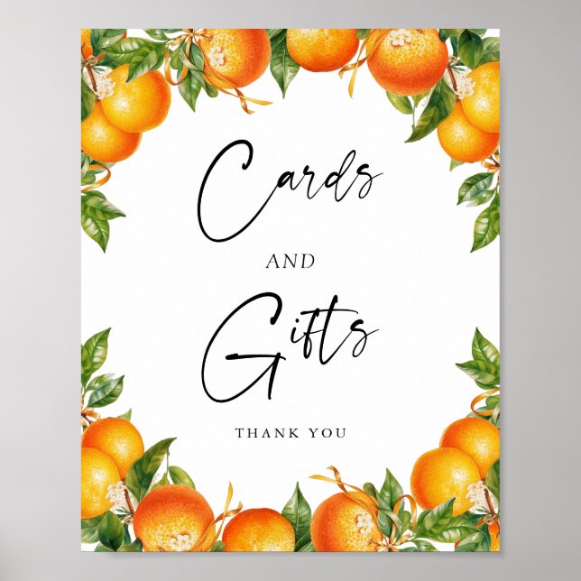 Affiche Symbole des Oranges Mariages modernes Cartes et Ca (Devant)
