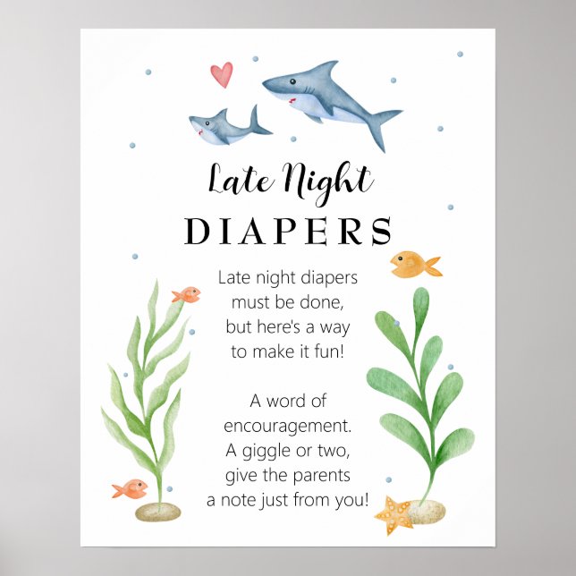 Affiche Symbole des plongeurs nocturnes du Baby shower des (Devant)