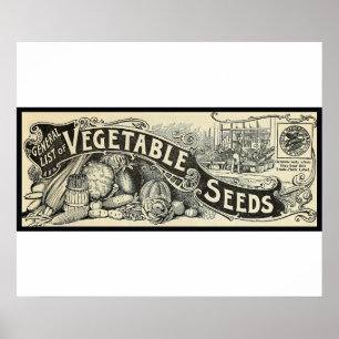 Affiche Symbole des semences végétales 1894