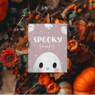 Affiche Symbole des snacks d'une Halloween Éffrayant