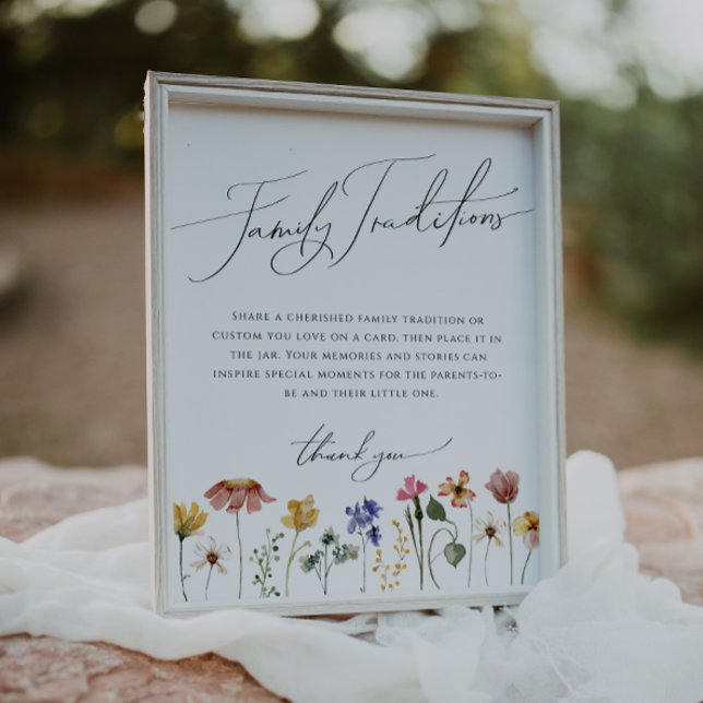 Affiche Symbole des traditions de la famille Fleur sauvage (Créateur téléchargé)