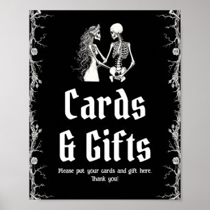 Affiche Symbole d'Halloween Squelette Cartes de Mariage et