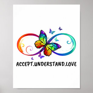 Affiche Symbole d'infini Accepter Comprendre l'amour Neuro