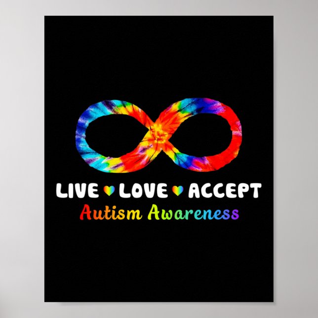 Affiche Symbole d'infinité de teint en direct Amour Accept (Devant)