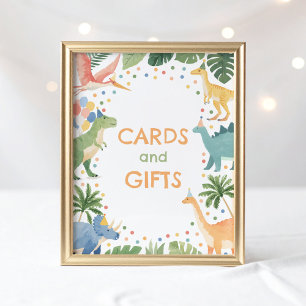 Affiche Symbole Dinosaur Anniversaire Cartes et Cadeaux