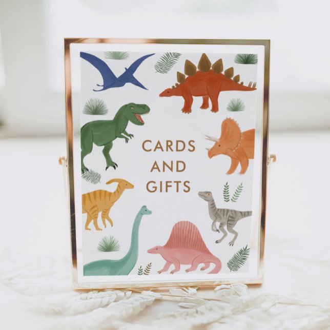 Affiche Symbole Dinosaur Anniversaire Cartes et Cadeaux (Créateur téléchargé)