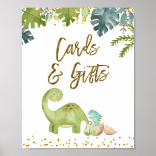 Affiche Symbole Dinosaure Cartes et Cadeaux