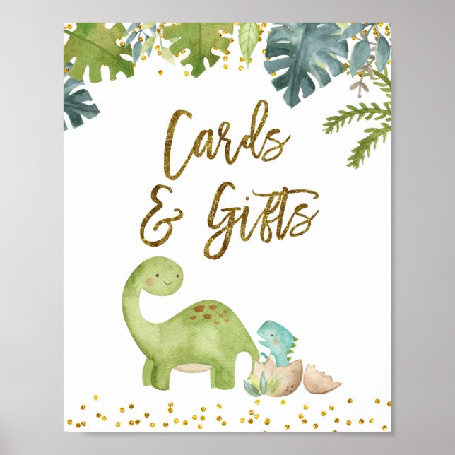 Affiche Symbole Dinosaure Cartes et Cadeaux (Devant)