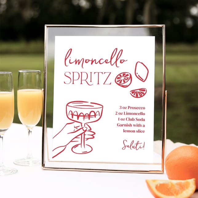 Affiche Symbole Dolce Vita Italien Limoncello Spritz Boiss (Créateur téléchargé)