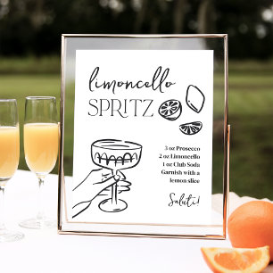 Affiche Symbole Dolce Vita Italien Limoncello Spritz Boiss