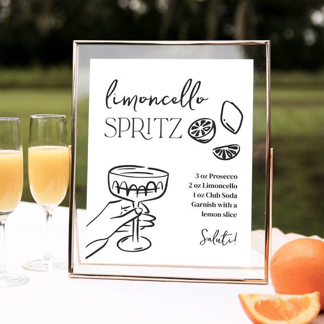 Affiche Symbole Dolce Vita Italien Limoncello Spritz Boiss (Créateur téléchargé)