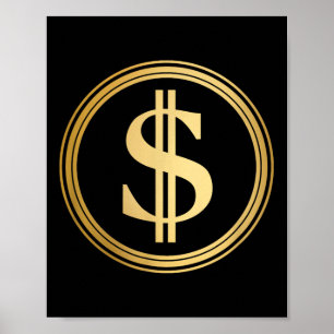 Affiche Symbole Dollar d'or D.o.g.e. 4 juillet Trump 47 R
